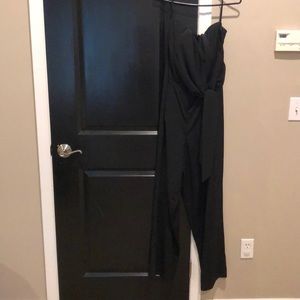 Black strapless jumpsuit
